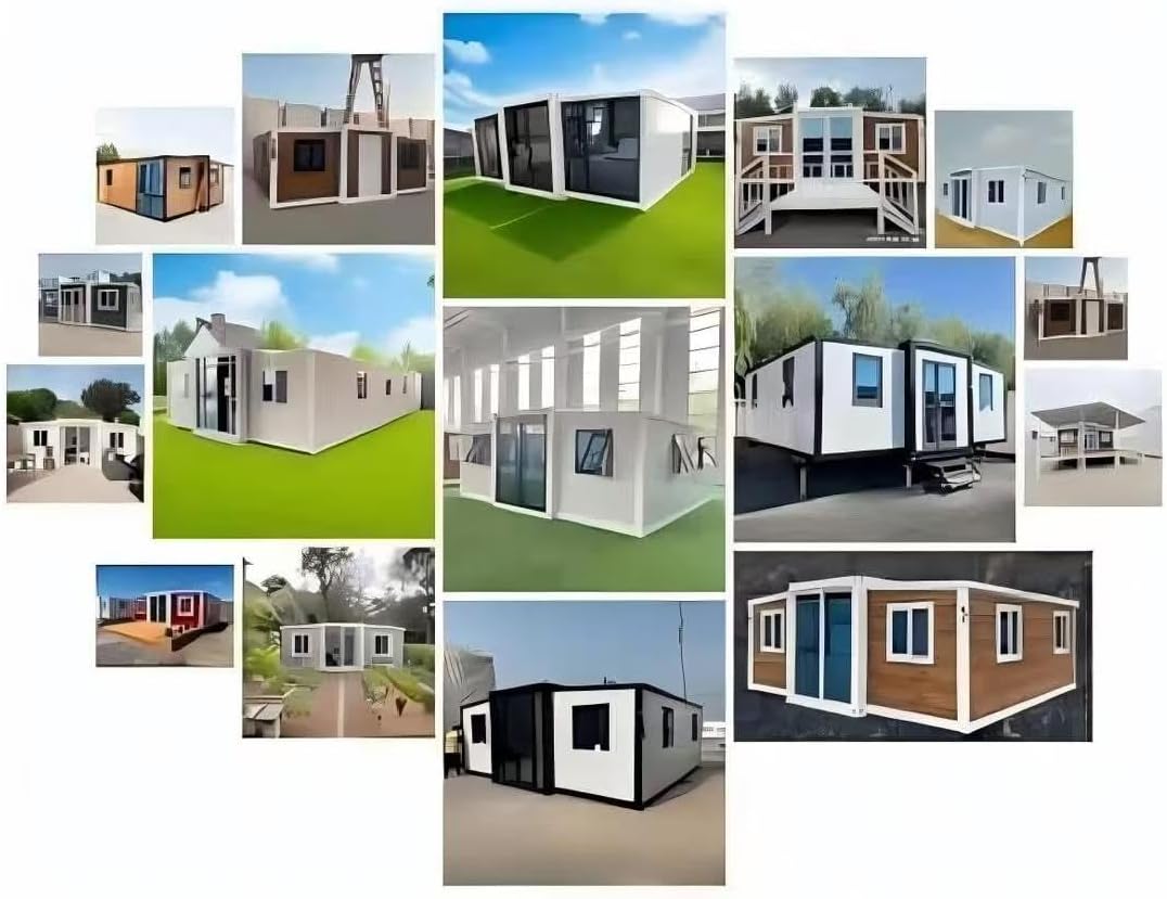 20ft/40ft Expandable Prefab House – Wind Resistant, DIY Kit with Bedroom, Bathroom & Kitchen, CE Certified, 10-Year Warranty, Customizable Orange Compass