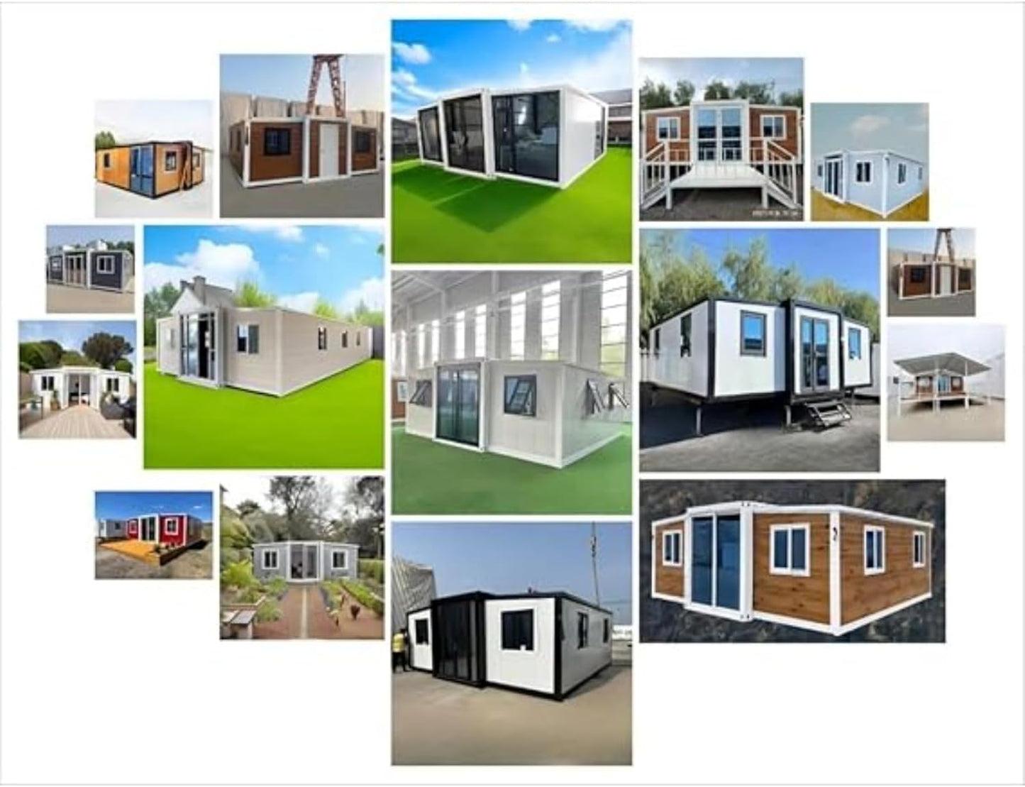 20FT Portable Prefab Foldable Cabin – Steel Frame Insulated Tiny Home or Backyard Office, Easy to Assemble Orange Compass