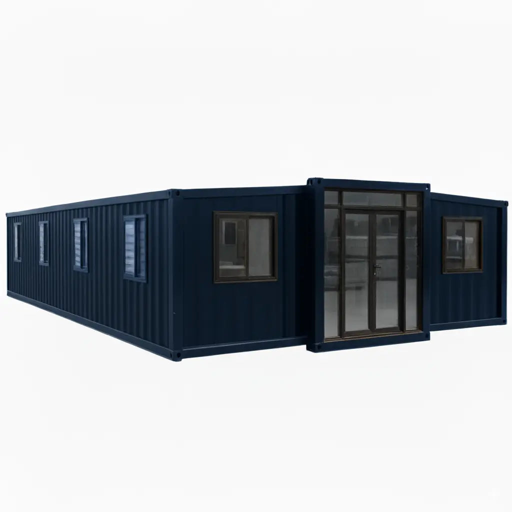 40FT Prefab Tiny Home – Expandable Container House with 2–3 Bedrooms, Full Bathroom & Kitchen, Mobile Modular Home for Adults Orange Compass
