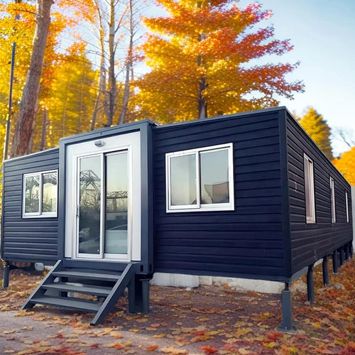 20FT Portable Prefab Foldable Cabin – Steel Frame Insulated Tiny Home or Backyard Office, Easy to Assemble Orange Compass