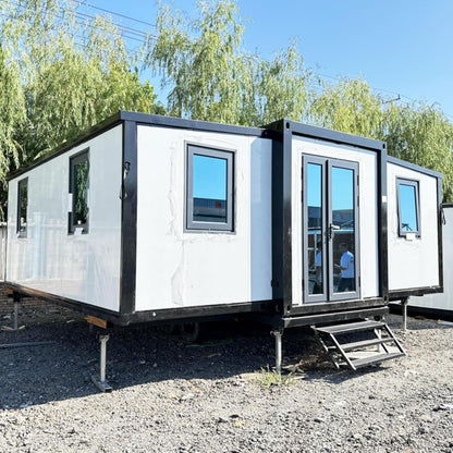 20FT Portable Prefab Foldable Cabin – Steel Frame Insulated Tiny Home or Backyard Office, Easy to Assemble Orange Compass