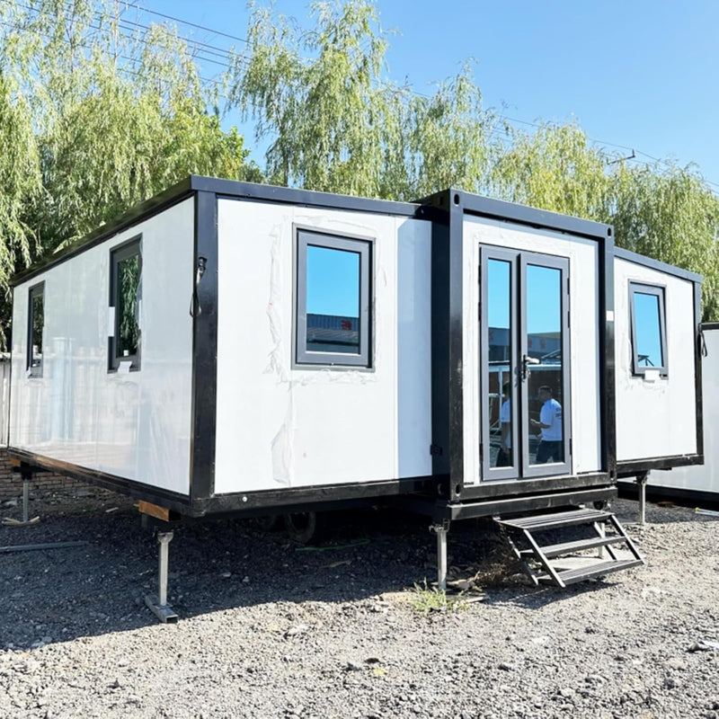 20FT Portable Prefab Foldable Cabin – Steel Frame Insulated Tiny Home or Backyard Office, Easy to Assemble Orange Compass