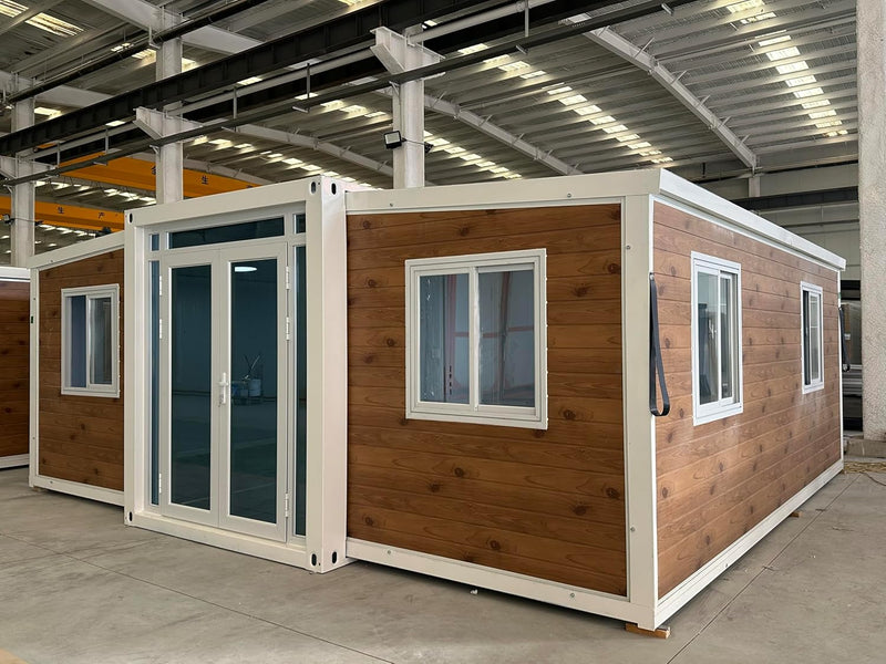 20ft/40ft Expandable Prefab House – Wind Resistant, DIY Kit with Bedroom, Bathroom & Kitchen, CE Certified, 10-Year Warranty, Customizable Orange Compass