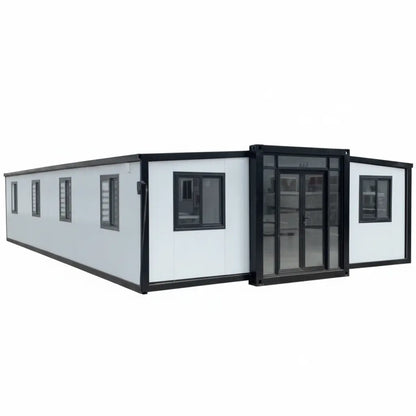 40FT Prefab Tiny Home – Expandable Container House with 2–3 Bedrooms, Full Bathroom & Kitchen, Mobile Modular Home for Adults Orange Compass