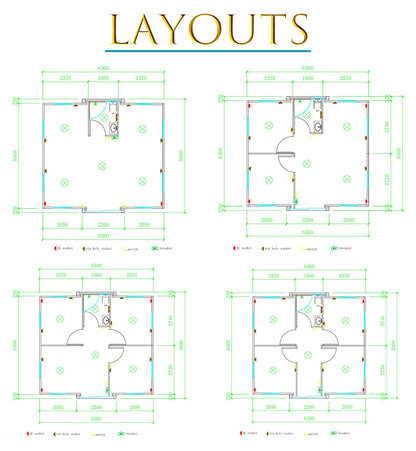 Customizable 20ft/40ft Folding Pack Container House: Complete with Bathroom, Kitchen, Covered Porch, and Double Wing Expansion Orange Compass